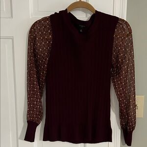 Talbots Deep Burgundy Textured Sweater